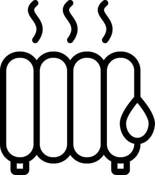 Oil Heater Outline Icon vector