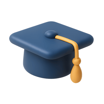 3D Graduation Cap Icon png