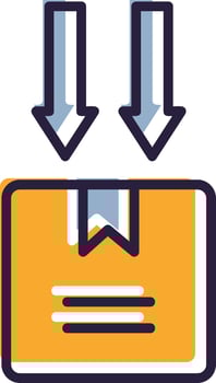 Import Illustration Bring In Receive Purchase Receive vector