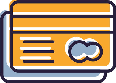 Credit Card Illustration Payment Plastic Money Visa Mastercard vector