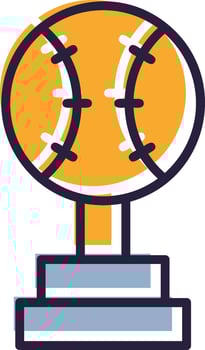 Baseball Filled up Sport Game Bat Ball vector