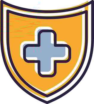 Shield Filled up Protection Security Guard Defense vector