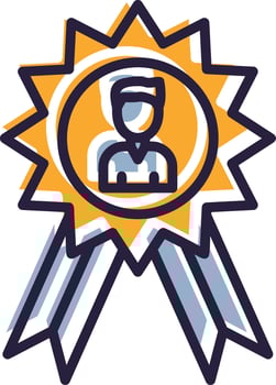 Achievement Icon Line Multicolor Success Accomplishment Milestone Victory vector