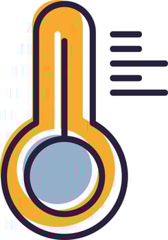 Thermometer Filled up Temperature Fever Medical Gauge vector