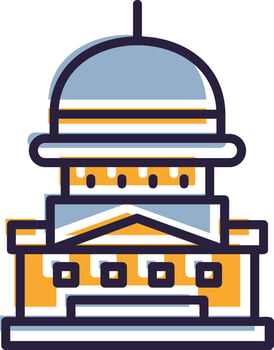 Capitol Filled up Landmark Government Washington D.C. Building vector
