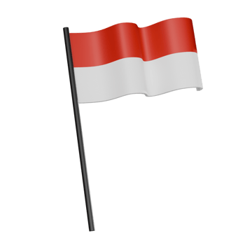 Indonesia Flag 3D Icon png
