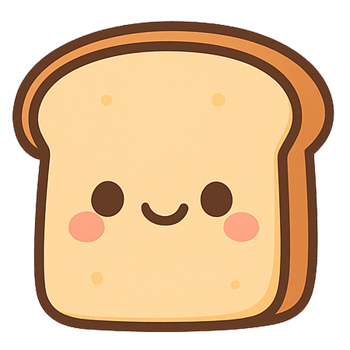 Toast Smiling Cute Kawaii Bread Slice Cartoon Toast Smiling for Background and illustration V1 png