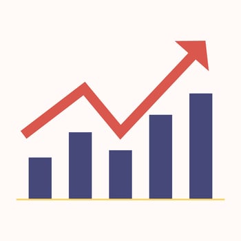 Growth Chart Upward Trend vector