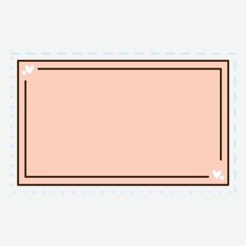 Cute Minimalist Peach Frame vector