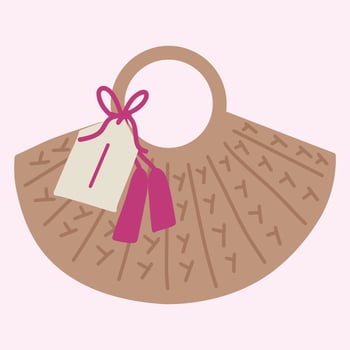 Sustainable Woven Gift Basket vector