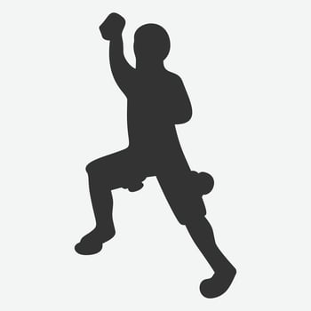 Silhouette Fitness Climber vector