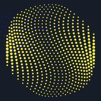 Yellow Halftone Circle Design vector