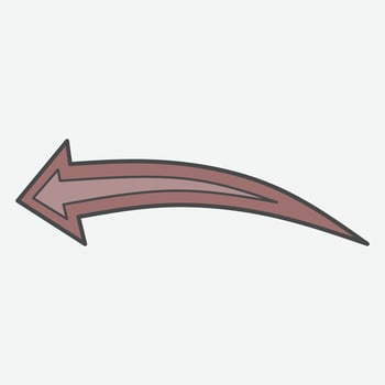 Retro Curved Arrow Design vector