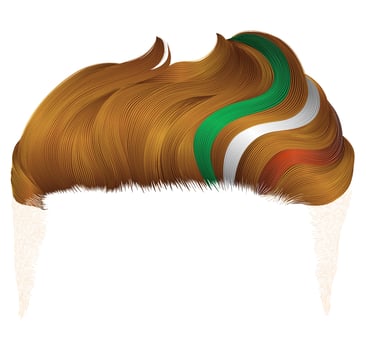 Colorful hair design with stripes vector