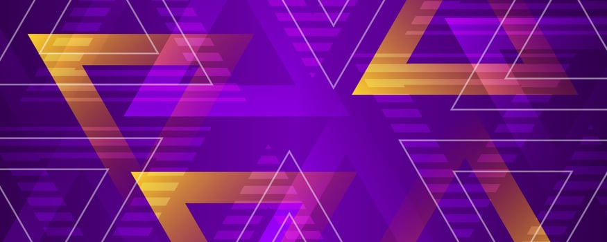 Geometric purple and gold background vector