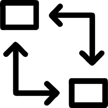 Workflow Arrows Icon Design for Process Flow vector