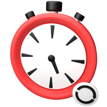 Modern Stopwatch Timer 3D Illustration png