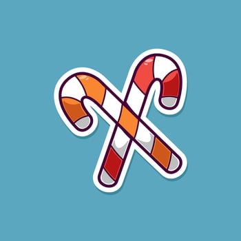 Cartoon Candy Cane , halloween Element, festival for poster or sticker vector