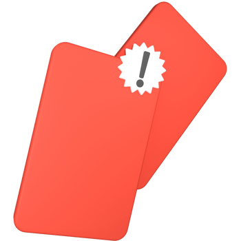 Red Card 3D Illustration png