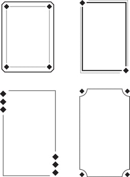 geometric border minimalist vector