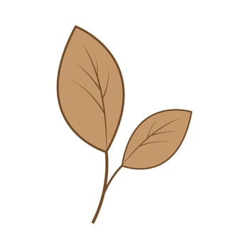 Autumn leaf logo template silhoutte vector