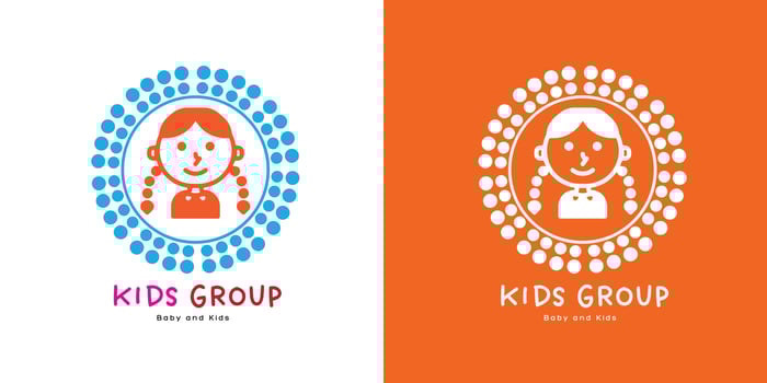 Happy child logo perfect for kindergarten and learning center vector