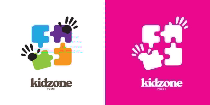 Simple and bright children logo for daycare and kids branding vector