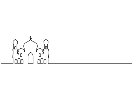 Islamic Mosque Outline vector