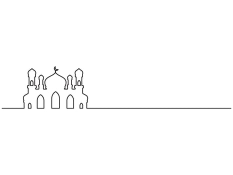 Islamic Mosque Line Art vector