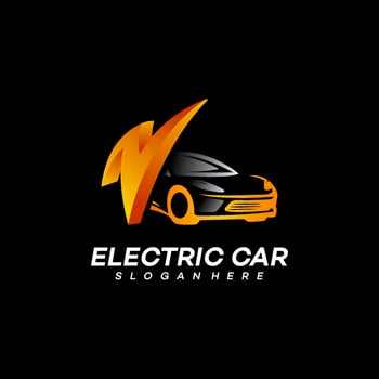Electricity car logo symbol illustration design vector
