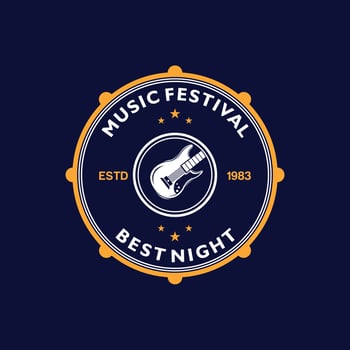 music festival logo icon illustration design vector