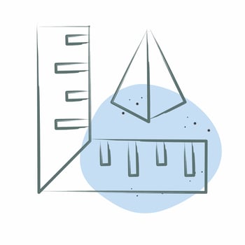 Icon Measuring. related to Printing symbol. Color Spot Style. design editable vector