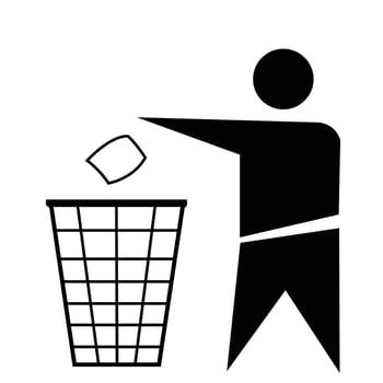Universal recycling cartoon on white background. vector