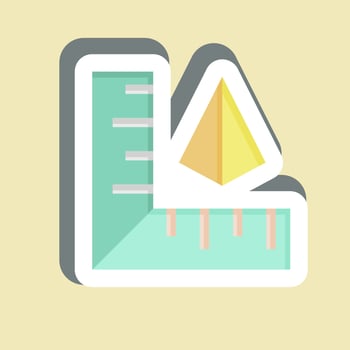 Sticker Measuring. related to Printing symbol. design editable vector
