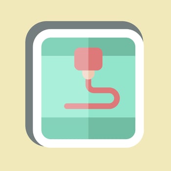Sticker 3D Printer. related to Printing symbol. design editable vector