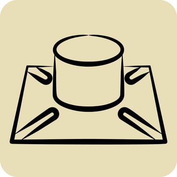 Icon 3D Model. related to Printing symbol. hand drawn style. design editable vector
