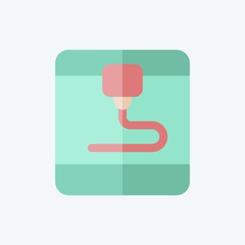 Icon 3D Printer. related to Printing symbol. flat style. design editable vector