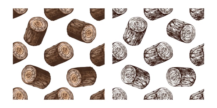 Wood log pattern design vector