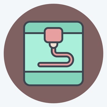 Icon 3D Printer. related to Printing symbol. color mate style. design editable vector