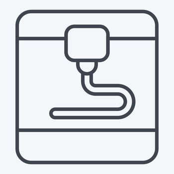 Icon 3D Printer. related to Printing symbol. line style. design editable vector