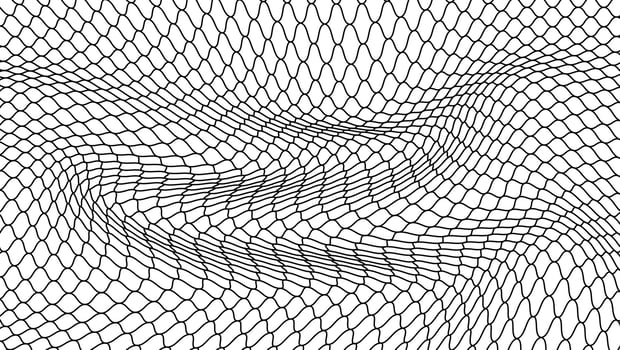 Seamless curved net design, ideal for sportswear, soccer goals, volleyball nets, basketball hoops, hockey nets, and athletic gear backgrounds. vector