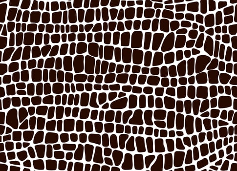 Crocodile skin seamless pattern of snake or dragon vector