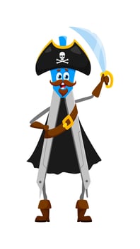 Cartoon compass divider school stationery pirate vector
