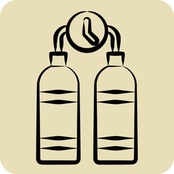 Icon Oxygen. related to Adventure symbol. hand drawn style. design editable vector
