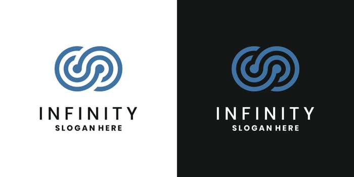 Modern infinity loop logo design vector