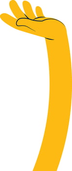 Cartoon Long Stretched Hand vector