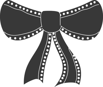 Hand Drawn Bow Silhouette Flat Illustration Icon vector
