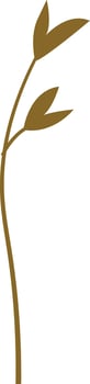Leaves Branch Handdrawn Flat Illustration vector