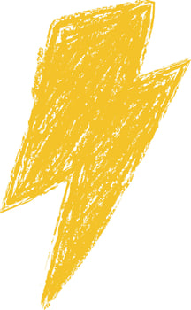 Scribble Crayon Lightning vector