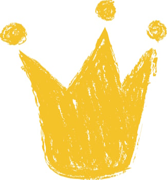 Scribble Crayon Crown vector